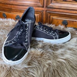 Clarks Collection Soft Cushion Black Shoes Size  8